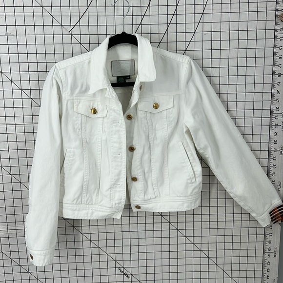 Lauren jeans, Ralph Lauren, white denim trucker jacket SP - Picture 3 of 11